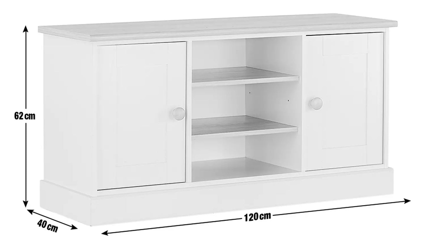 Assembled Winchester 2 Door TV Unit - Cream